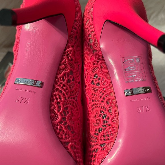Gucci Lace Pizzo Venice soft Pump - Pink - Picture 8 of 15